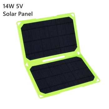 

14W 5V Waterproof Solar Panel Charger Outdoor Solar Battery Panel Folding Charger Fast Charger Mobile Power for Mobile Phone