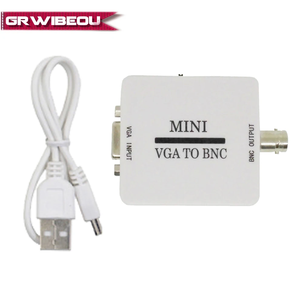 

For 1080P HDTV Monitor Mini HD VGA to BNC Video Converter Box Composite Adapter Conversor Digital Switcher Box With USB Cable