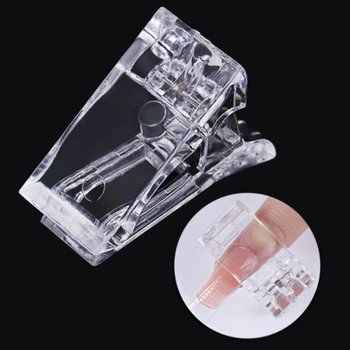 

White Transparent Plastic Nail Tips Clip Seamless Nail Extension Gel Styling Nail Tip Clip False Nail Nail Art Shaping Tools