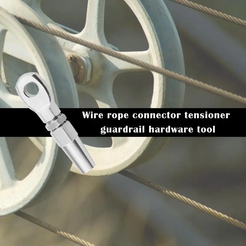 

Stainless Steel Wire Rope Connector Guardrail Hardware Tool DIY Fitting Rigging Suitable for Balcony Corridor and Other Railings