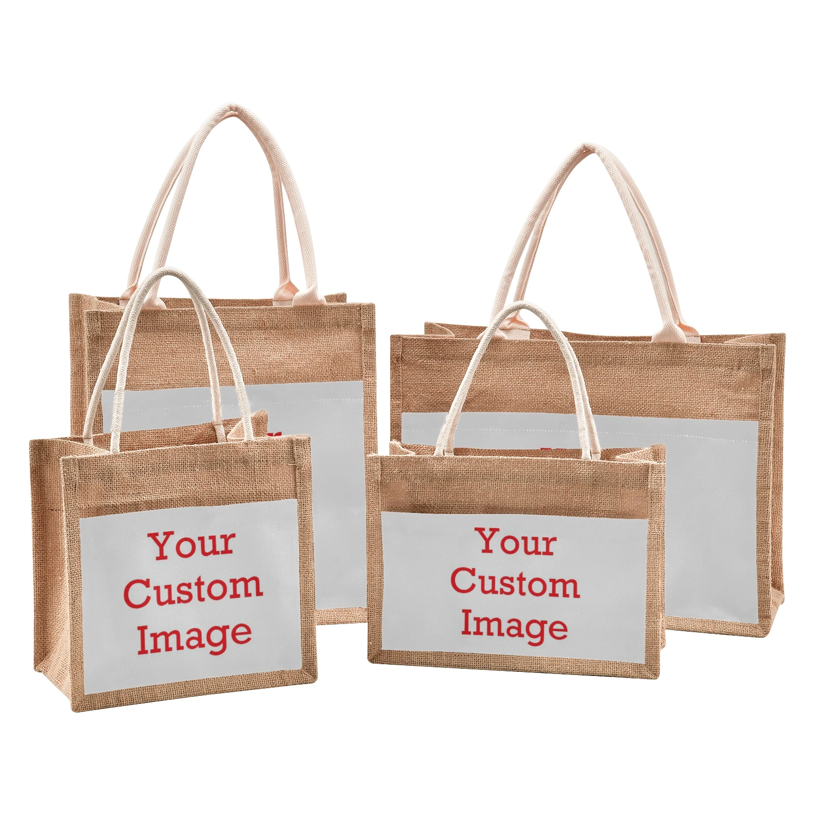 Portable Burlap Jute Shopping Bag Handbag Handles Tote Retro DIY Bag Musical Custom pattern Handbag Women Multi size Beach Bag| | - AliExpress