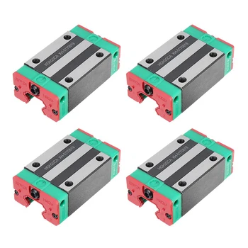

4Pcs HGH20CA Linear Guide Rail Slider, HGR Linear Guide CNC Diy Parts for Linear Guide