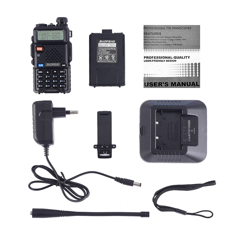 Baofeng UV-5R портативная рация профессиональная CB радиостанция укв портативная UV 5R охотничья радиостанция Baofeng UV5R трансивер 5 Вт