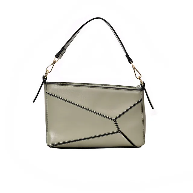 silver geometric figure bag