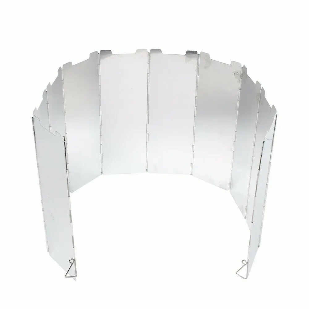 

10 plates Foldable Gas Stove Wind Shield Screen Fold Camping Cooker Outdoor Camping Cooking Windshield