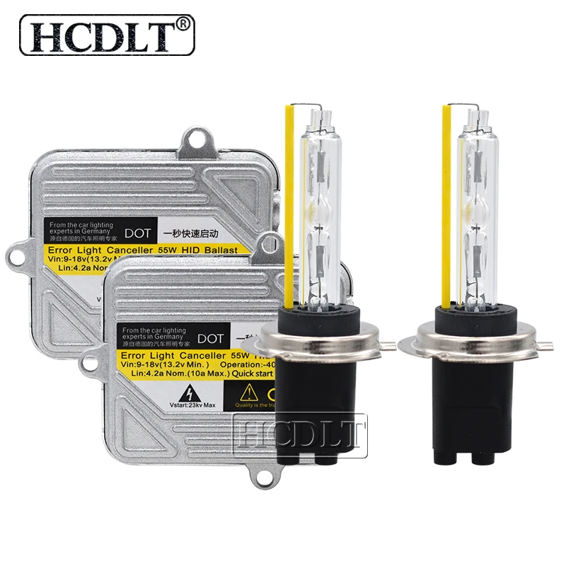 HCDLT Высокое качество DC 55 Вт 5500K Xenon H7 H1 H3 H11 комплект автомобильных фар 12 в