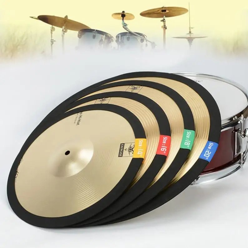 

14/16/18/20 Inch Cymbal Mute Circle Ring Drum Set Hi-hat Practice Silencer
