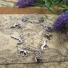 ТВ серии браслет-Шарм swolf паук фигурка скамейки олень Дракон посеребренный браслет подарок для девочки/мальчика, вечерние, подарок на день рождения