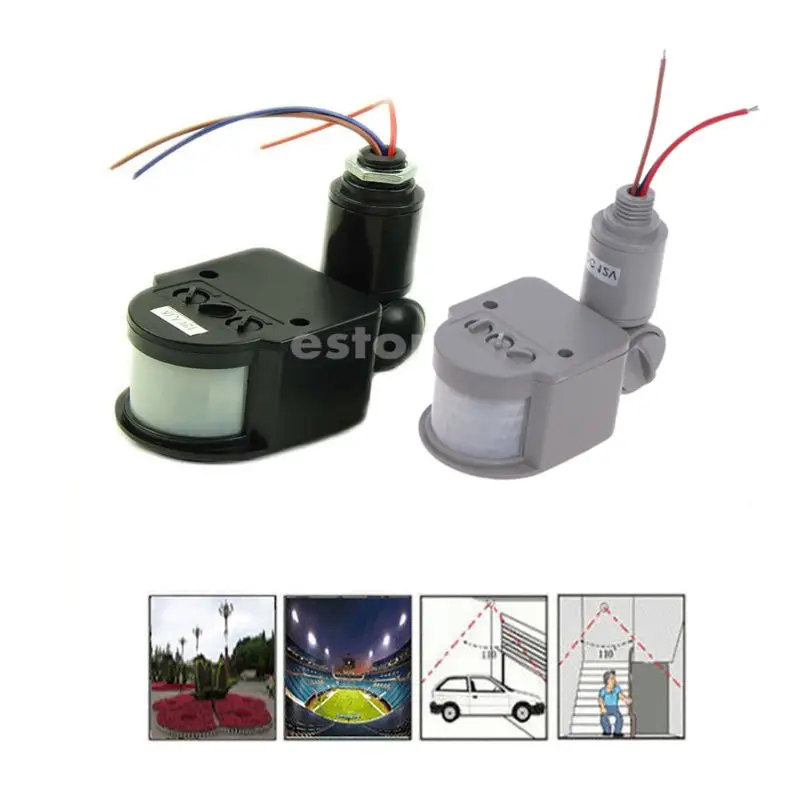 

12M PIR Infrared Outdoor Motion Sensor Wall Detector LED Security Light RF 140°