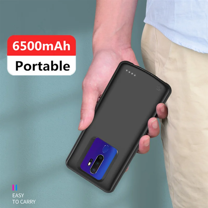 Чехол s для внешнего аккумулятора OPPO A11X, чехол для зарядки 6500 мА/ч, чехол для зарядного устройства OPPO a11, портативный внешний аккумулятор, чехол для аккумулятора
