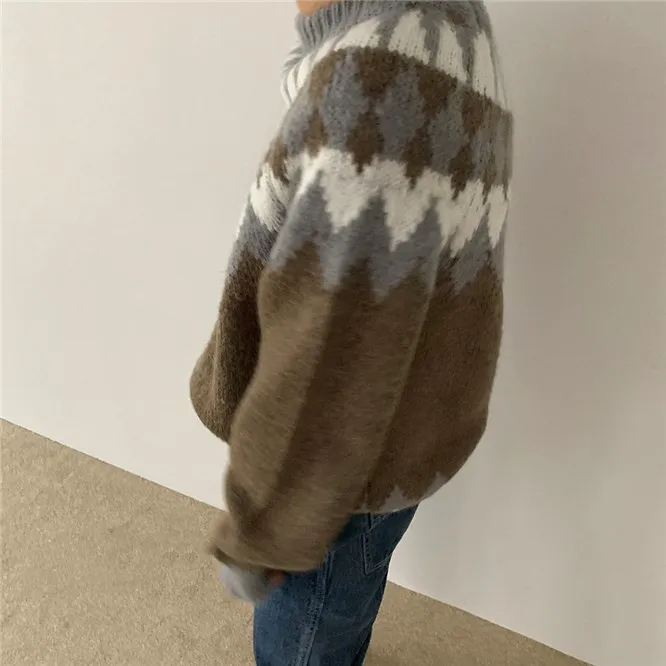 SuperAen, корейский стиль, пуловеры, свитера для женщин, Harajuku, зима, новинка, женские свитера с круглым вырезом, модные вязаные топы