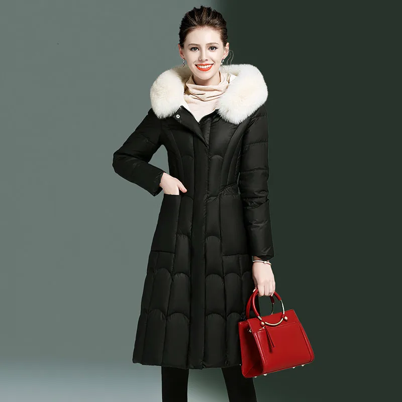 Fashion Brand Winter Donsjack Vrouwen Fox Fur Hood Down Jas Vrouwelijke Lange Parka Dames Koreaanse Elegante Uitloper Hiver 16467 Fashion Brand Winter Donsjack Vrouwen Fox Fur Hood Down Jas Vrouwelijke Lange Parka Dames Koreaanse Elegante Uitloper Hiver 16467