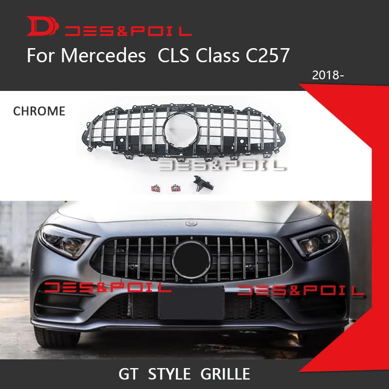 

New CLS C257 GT Grill For Mercedes Benz C257 Facelift Auto Front Grille 2019 CLS300 CLS350 CLS450 CLS500 CLS53 AMG Line 4Matic