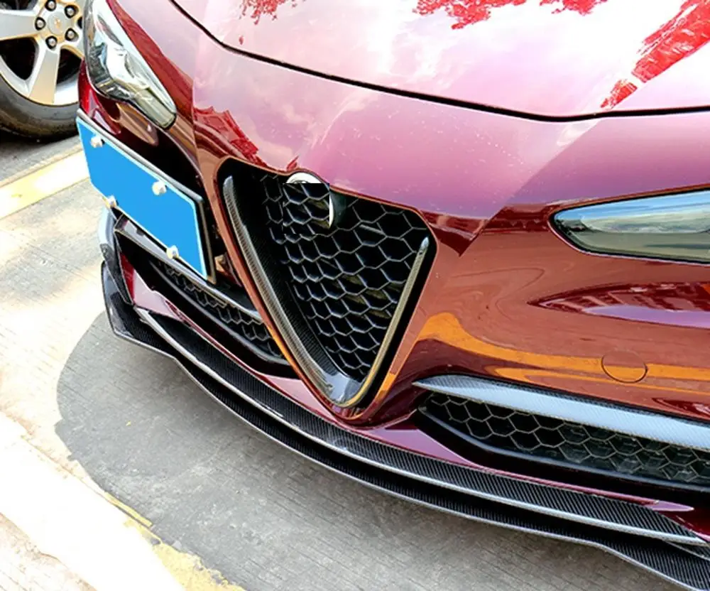 Для Alfa Romeo Giulia-19 карбоновая Передняя Нижняя средняя решетка рамка отделка