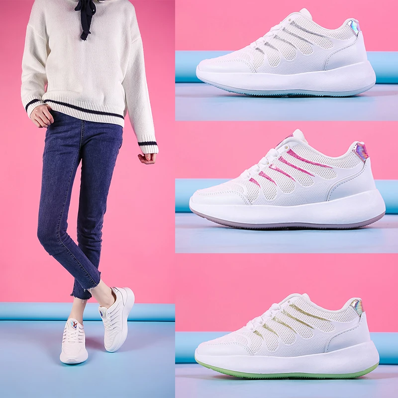 air breathable women shoes spring summer ladies sneakers korean female height increasing moccasins lady mesh vulcanized shoes  (26)