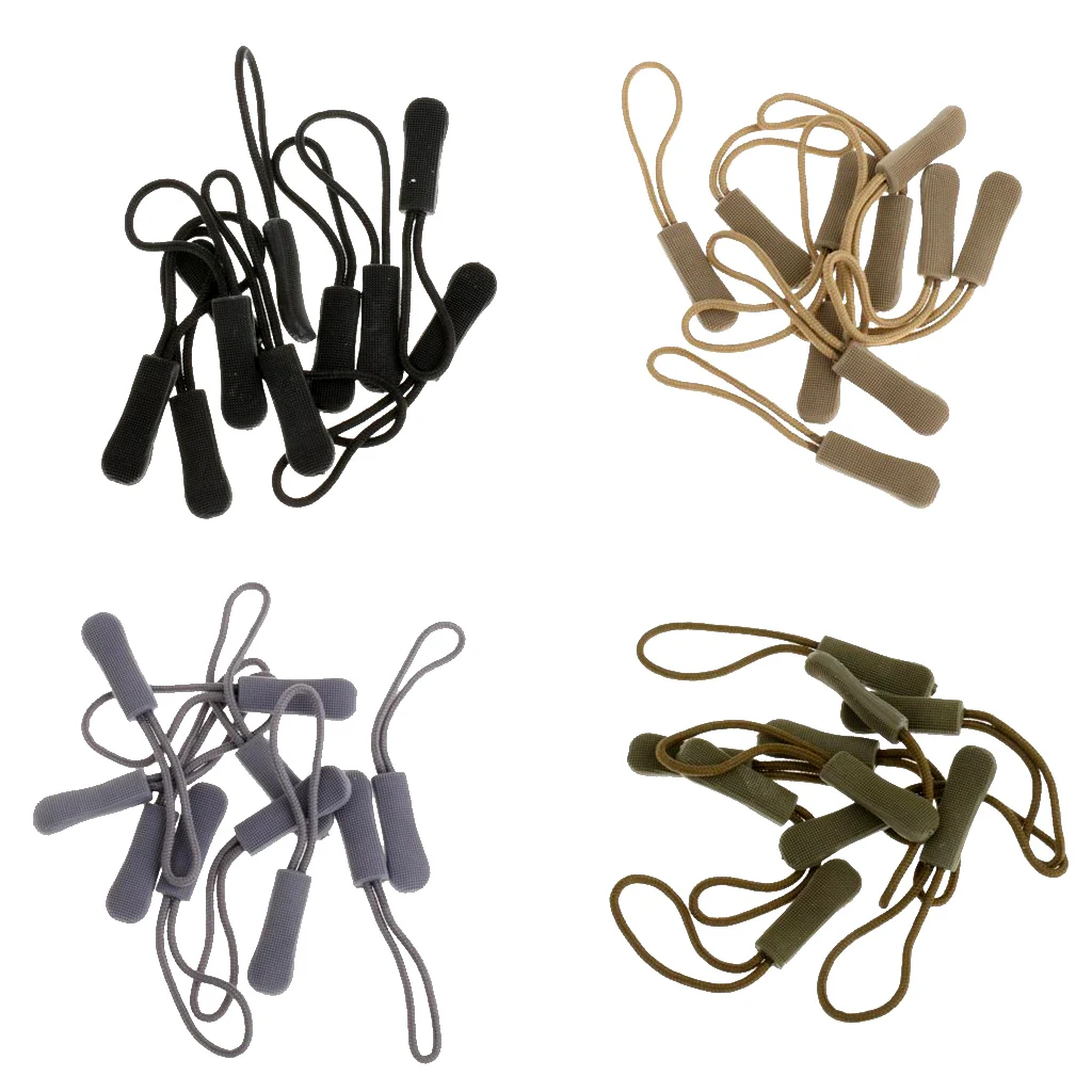 Set of 40  Zipper Pulls Zipper Extension Elastic Cord Zipper Tab Replacement