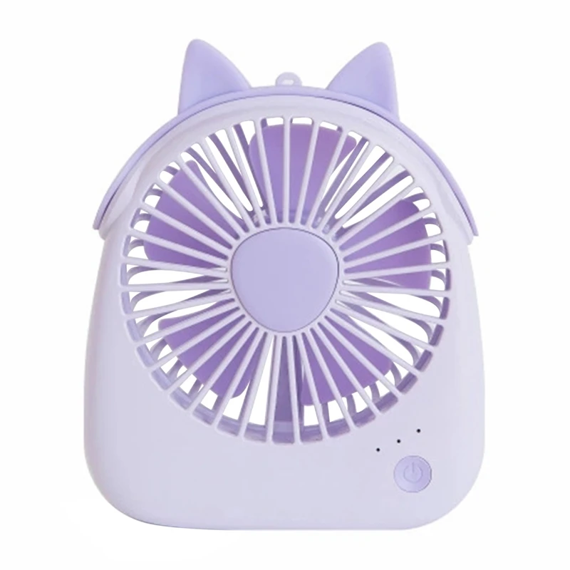 Purple FULL-Mini Usb Настольный портативный маленький вентилятор с питанием от батареи ed Usb power портативный музыкальный вентилятор для домашних животных для улицы - Цвет: Purple