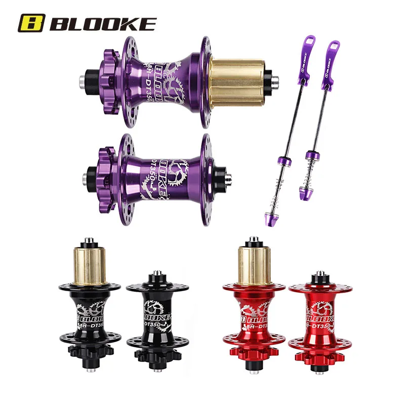 

BLOOKE-Mountain Bike Ступица дискового тормоза, DT350, подшипник MTB, ступица для велосипеда, 32 отверстия, красный, фиолетовый, черный, 7-11 скоростей