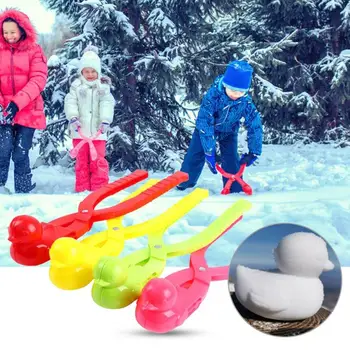 

Children Winter Sports Toy Cartoon Duck Shaped Snowball Maker Clip Children Outdoor Sports Tool Random Two Size S L