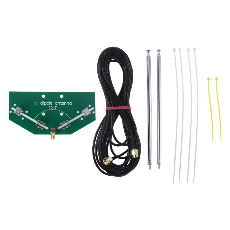 H052 78M-1 Ghz La Frequenza Riceve 137Mhz Positivo V Horn Antenna Rod V-Dipole Oscillator Kit Fai Da Te Con Cavo Sma