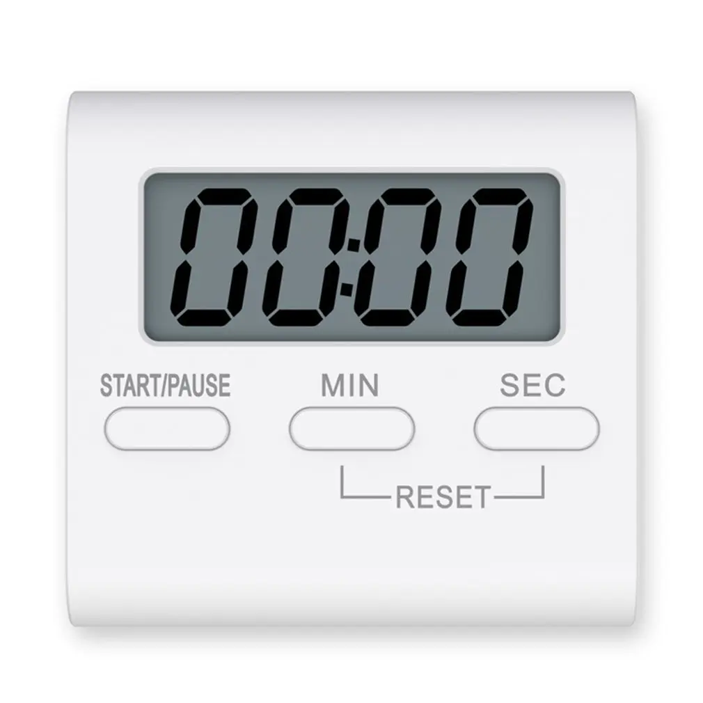 Digital Kitchen Timer Magnetic Countdown Stopwatch Timer With Loud Alarm Big Digit Back Stand Hanging Hole