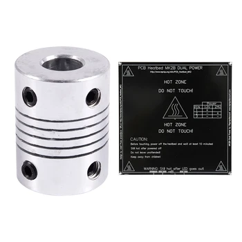 

2 Pcs Accessories: 1 Pcs 5Mmx8Mm Motor Shaft Helical Beam Coupler Coupling & 1 Pcs MK2B Dual Power PCB Hot Plate Bed