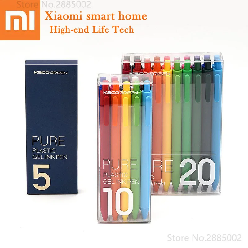 

Black Red Blue Xiaomi KACO Sign Pens 20 Colors 0.5mm Refill Ballpoint pen ABS Plastic Smooth Ink Student Stationery Mi Mijia Pen