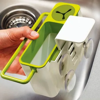 

Sponge Drain Rack Kitchen Accessories Suction Cup Multifunction Sink Shelf Dish Cloth Storage Racks Plastic Hanging 1 pcs