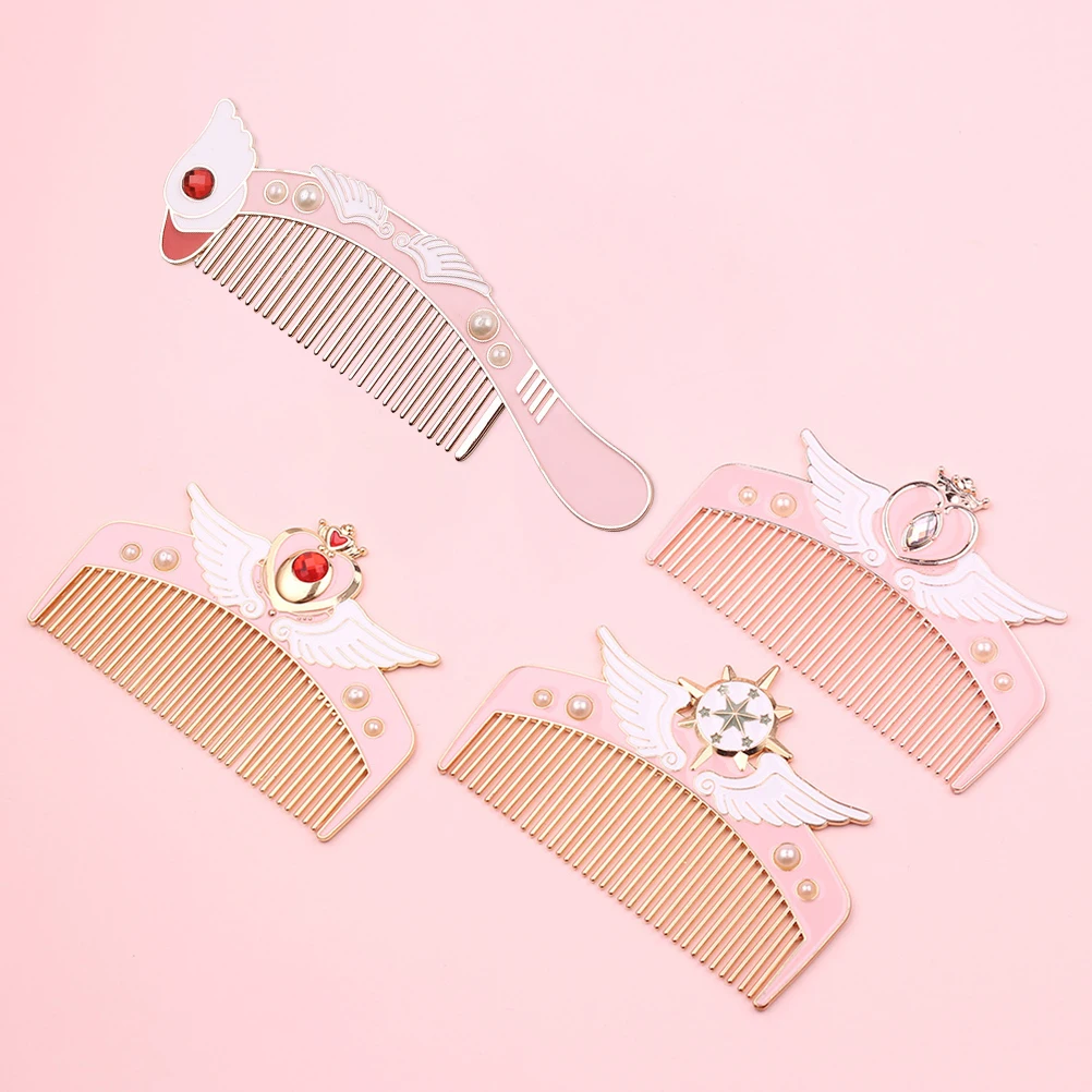 新しい漫画少女ポータブルストレートヘアくしかわいいヘアブラシハンドバッグ髪のくしスタイリングツール Combs Aliexpress