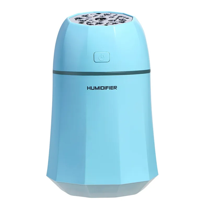 blue USB милый увлажнитель воздуха Fogger эфирные масла Арома увлажнитель 280 мл многофункциональный домашний автомобильный Настольный светильник с цветным рассеивателем - Цвет: blue