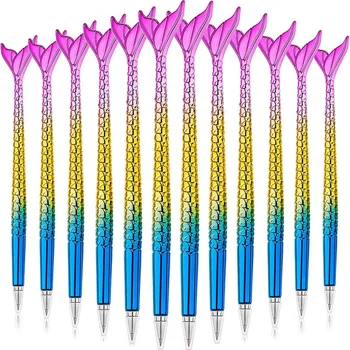 

PPYY NEW -Mermaid Pen Gift Fish Pen Set Ballpoint Pens Blue Ink Case Gifts Pen for Child, Women, Coworkers, Hostess and Girlfrie