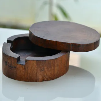 

Thai characteristics solid wood ashtray personality wooden covered ashtray Southeast Asian style creative SPA decoration LB62010