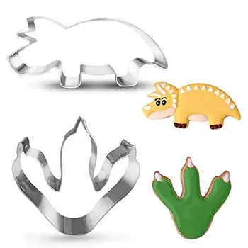 

10PCS Cookie Cake Rice and vegetable roll Mold Dinosaur Shape Fondant Mousse Circle for Home Party Handmade DIY