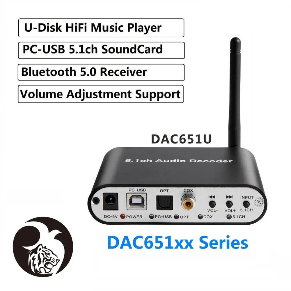 Аудио декодер dts 5 1 конвертер PC-USB звуковая карта RCA SPDIF Coxial оптический Bluetooth 0