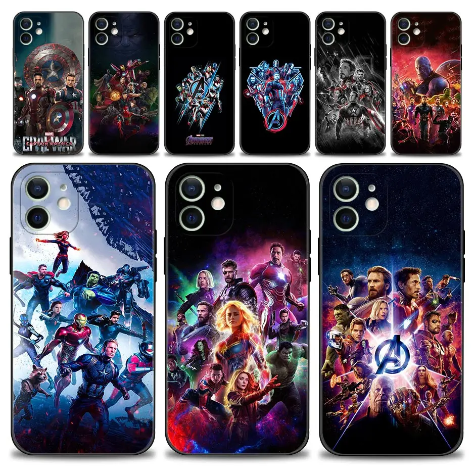Черный силиконовый чехол для iPhone 13 12 11 Pro Max Mini XS XR X 7 8 Plus 6S 2020 | Мобильные телефоны и