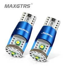 2 шт. T10 W5W 15 Вт 1350lm Высокая мощность Cree чип XP-E CANBUS без ошибок Белый светодиодный обновленный DRL резервный обратный карта купольный светильник