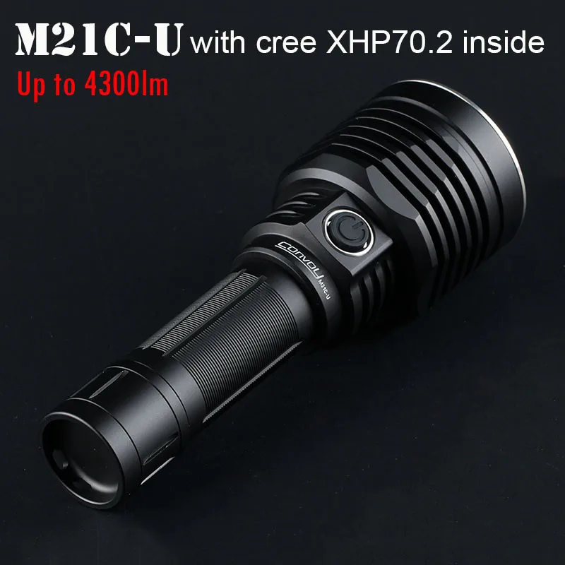

Powerful Flashlight Convoy M21C-U XHP70.2 Led inside up to 4300lm Long Range Linterna Led Flash Light 21700 Hunting Lantern