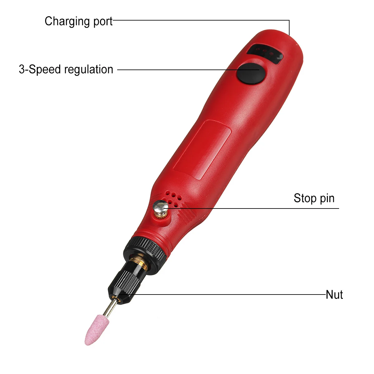 15000 RPM Mini Drill Hand Portable USB Handheld Electric Drill For Grinding Tool