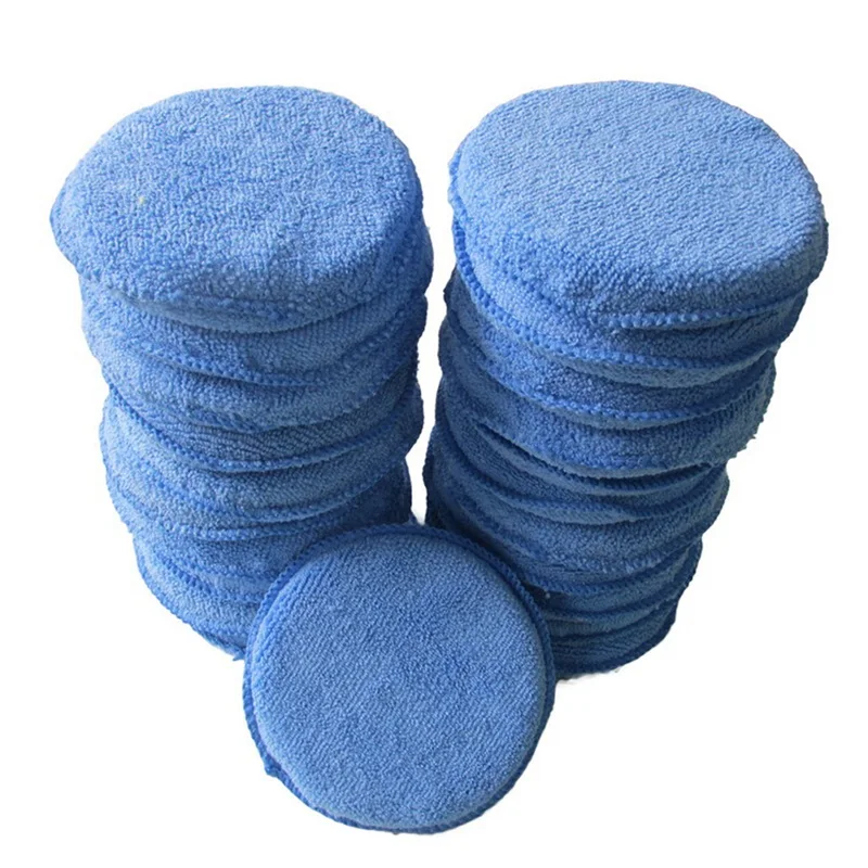 

Auto Microfiber Polishing Pads Wax Applicator Foam Sponge Cleaning Buffer Waxing Round Cake Microfiber Polishing Waxing Sponge