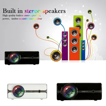 

Uhappy U45 portable LCD video projector High Definition Mini 1080P with HDMI cable Movie Game Projector Home Media Video player