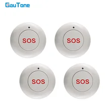 Gautone botão sos sem fio porta de segurança em casa inteligente campainha botão emergência pânico para 433mhz sistema alarme do assaltante em casa