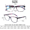 Henotin Comfortable Progressive Multifocal Reading Glasses Men's and Women's Spring Hinged Plastic Frame Eyeglasses 2