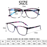Henotin Comfortable Progressive Multifocal Reading Glasses Men's and Women's Spring Hinged Plastic Frame Eyeglasses 2