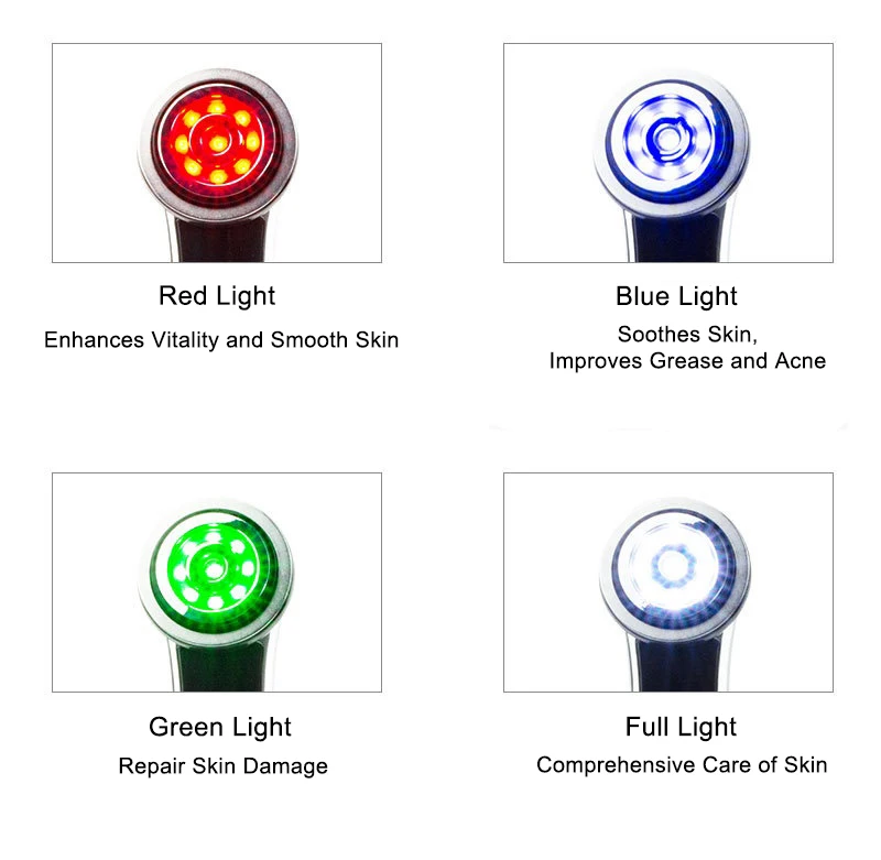 Microcurrents For Face Needleless Mesotherapy LED Color Light Radio Frequency EMS Lifting High Pulse Import Ultrasound Apparatus