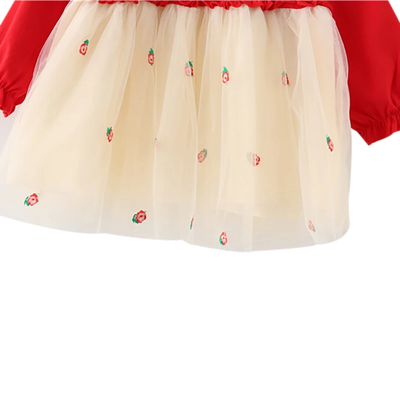 Зимнее платье с длинными расклешенными рукавами для маленьких девочек; платье на крестины и день рождения для новорожденных; детская повседневная одежда; повседневная одежда