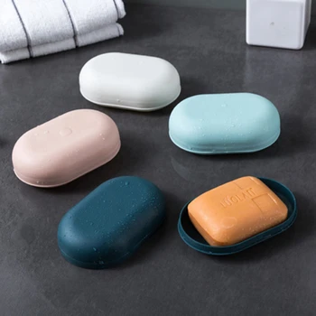 

Fashion Portable Soap Box Fashion Seal Cover Case Plastic Suitcase Holder Protection Packing Organizer Travel Accessories