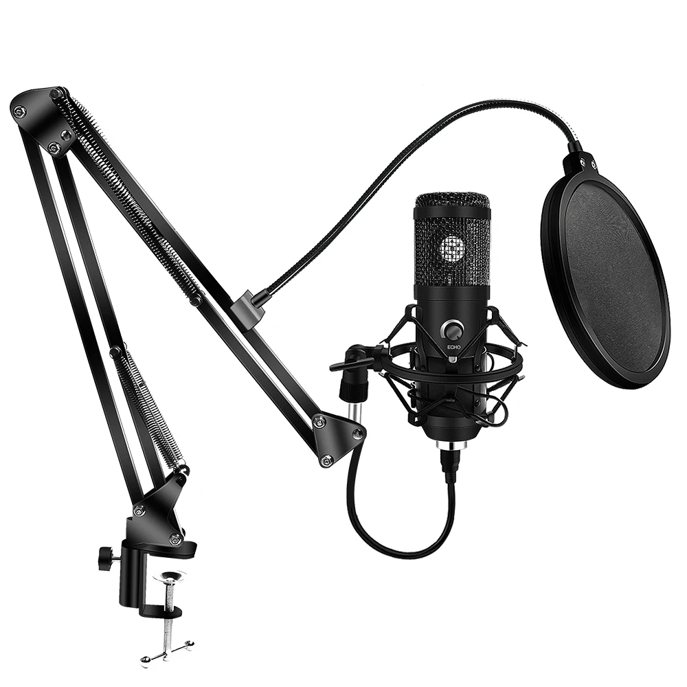 2021 E20 Pc micrófono Usb micrófono 6 pulgadas anillo brazo de luz 