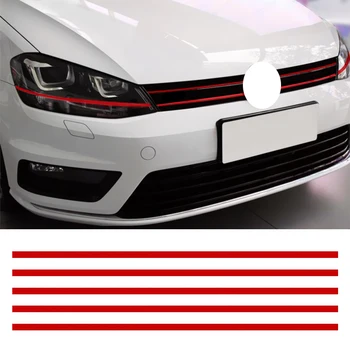 

LEEPEE Car Strip Sticker Reflective Stickers For VW Golf 6 7 Tiguan Car Styling Front Hood Grille Decals Auto Decoration