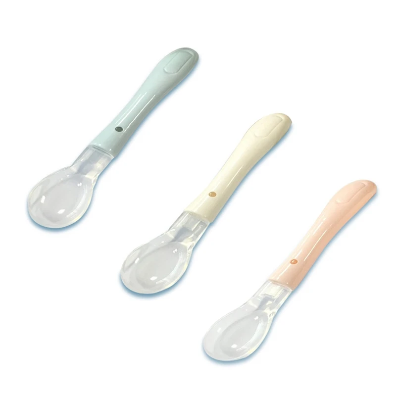 1PCs Baby Soft Silicone Spoon Food Grade Infant Feeder Safety Tableware Learning Spoons Kid Toddler Flatware Feeding | Мать и ребенок
