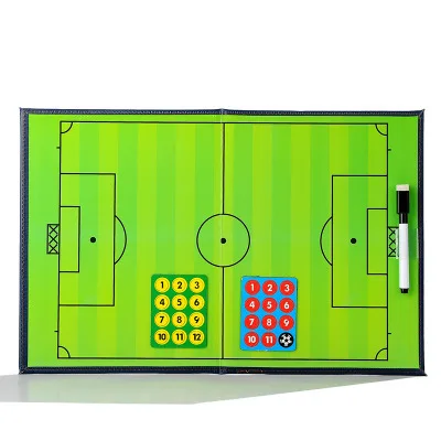 

Coaching Board Football Coach Board Leather Folding Teaching Board Magnetic Pen Tactical Command Long-term Supply